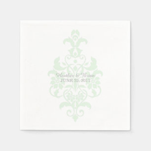 Minze grüne, subtile Damaskepapier Napkins Serviette