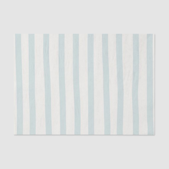 Minze Grüne und Elfenbeincreme Wasserfarben Streif Seidenpapier (Vorderseite)