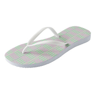 Minze, grüne und rosa Streifen Flip Flops