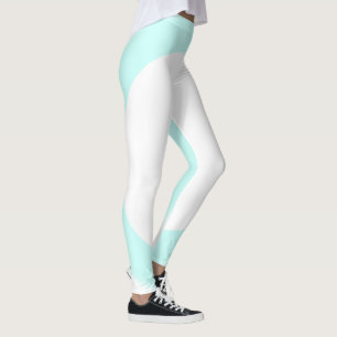 Minze grüne weiße Farben Moderne elegante Vorlage Leggings