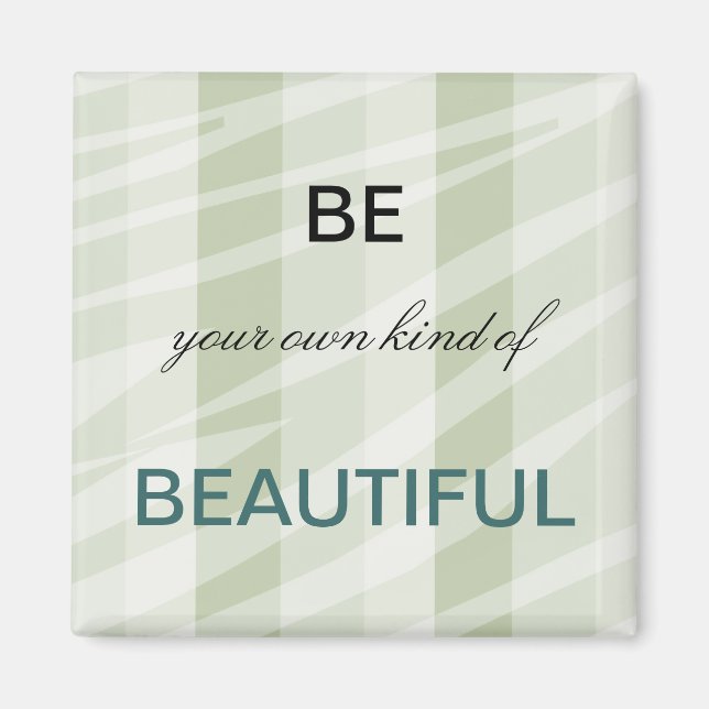 Minze grüne, weiße Zebrastreifen Magnet (Vorne)