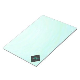 Minze Ice Blue und Black Monogram Notizblock