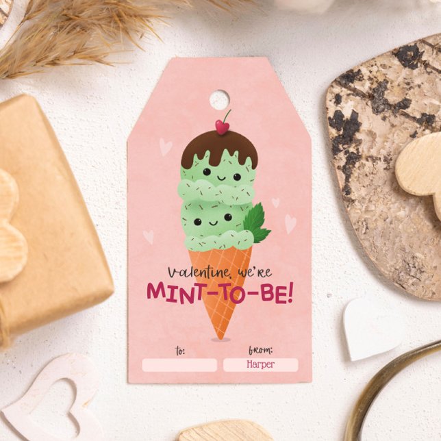 Minze Ice Cream Klassenzimmer Valentine Geschenkanhänger (Von Creator hochgeladen)