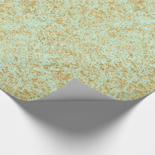 Minze & Imitate Gold Glitzer Staub Geschenkpapier