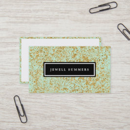 Minze & Imitate Gold Glitzer Staub Visitenkarte