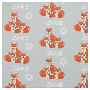 Minze Kids Sunshine Fox Family Personalisiert Stoff
