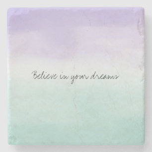 Minze Lila Aquarellfarben-Gefärbte Krawatte Steinuntersetzer