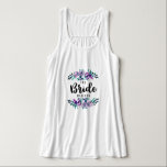 Minze & Lila Blumenkranz Hochzeitsbrille Tank Top<br><div class="desc">Mint & Lila floral Wreath Watercolor Wedding Personalisiert Bride T-Shirt mit hübscher Rose und Blume und lustigen modernen Brush Schriftart. Karo meinen Shop,  um die gesamte Hochzeitssuite für dieses Design zu sehen!</div>