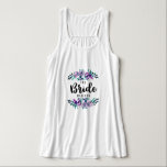 Minze & Lila Blumenkranz Hochzeitsbrille Tank Top<br><div class="desc">Mint & Lila floral Wreath Watercolor Wedding Personalisiert Bride T-Shirt mit hübscher Rose und Blume und lustigen modernen Brush Schriftart. Karo meinen Shop,  um die gesamte Hochzeitssuite für dieses Design zu sehen!</div>