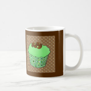 Minze Mattierte Schokolade Kuchen, Fraktal Hinterg Tasse