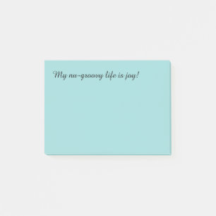 Minze. Mein nu-groovy Leben ist eine Freude! Post-it Klebezettel