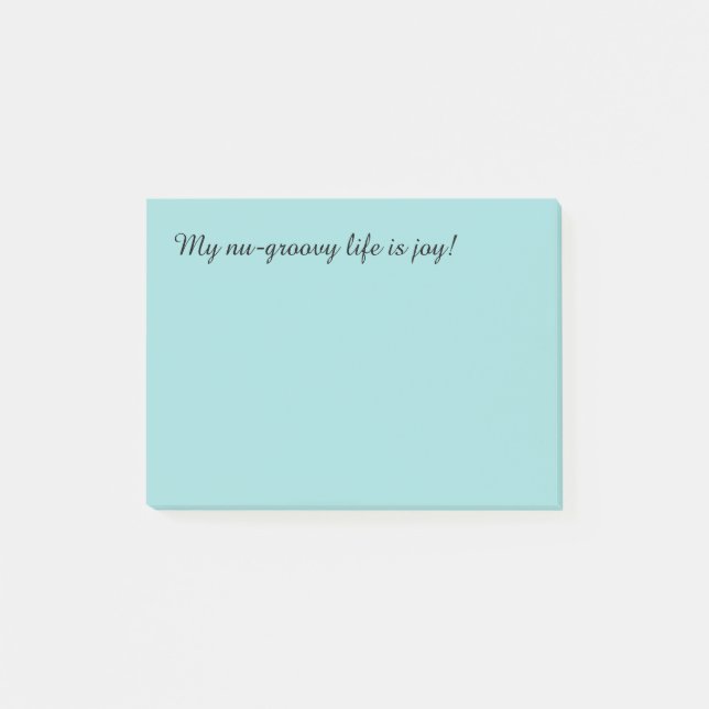Minze. Mein nu-groovy Leben ist eine Freude! Post-it Klebezettel (Vorderseite)