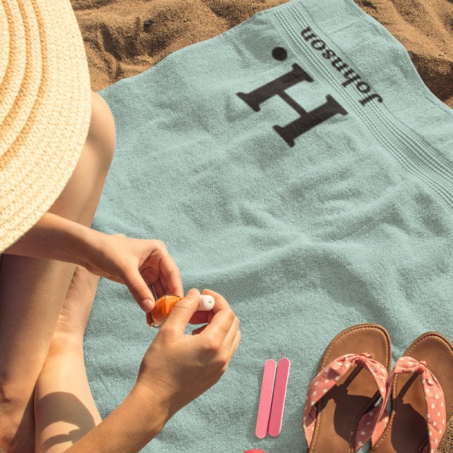 Minze Mit Monogramm Badhandtuch Set (Von Creator hochgeladen)