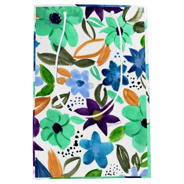 Minze mittlere Geschenktasche Mittlere Geschenktüte (Vorderseite)