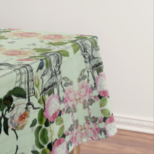 minze moderne Vintage französische Rose Schmetterl Tischdecke
