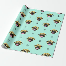 Minze Mops Wrapping Paper Geschenkpapier
