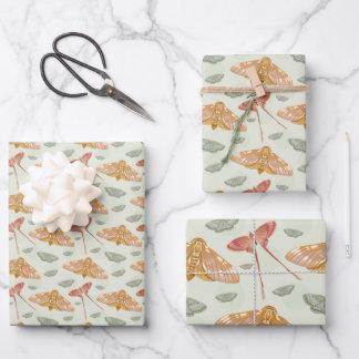Minze Moth Wrapping Paper Set Geschenkpapier Set