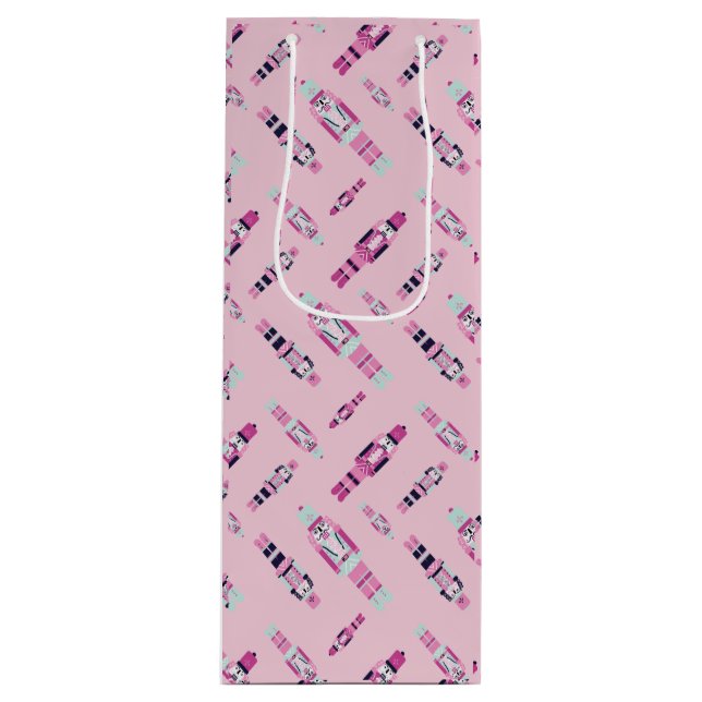 Minze Nutcracker Parade Geschenktasche Geschenktüte Für Weinflaschen (Vorderseite)