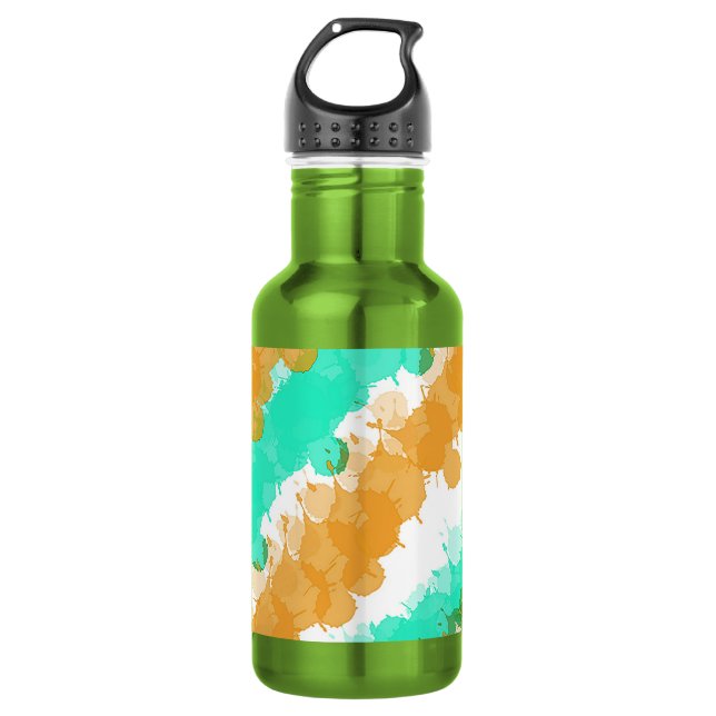 Minze & Orange Spritzer Edelstahlflasche (Vorderseite)