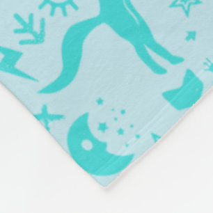 Minze Owl Bear Deer Fox Woodland Kreaturenmuster Fleecedecke