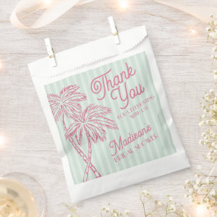 Minze Palm Spring Pastell Strand Brautparty Kekse Geschenktütchen