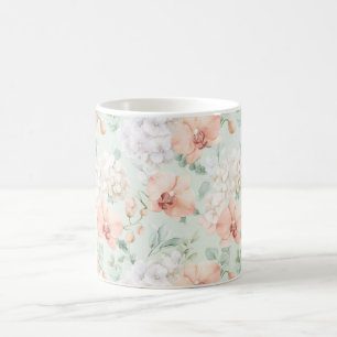 Minze-Pfirsich-Orchideenblüten Kaffeetasse