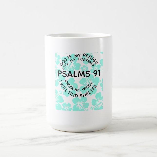 Minze Psalmen 91 Blume Kaffeetasse (Mittel)