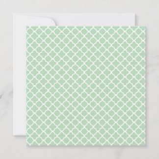 Minze Quatrefoil Geburtstag Einladung