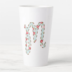 Minze rosa Blumenbrief M Milchtasse