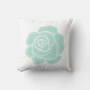 Minze Rose Blume Kissen
