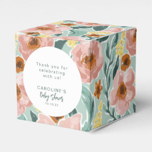 Minze-Salbei-Rosa-Blumenmuster - Individuelle Dank Geschenkschachtel