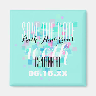 Minze Save the Date Centennial Personalisiert Magn Magnet