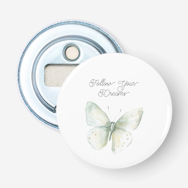 Minze Schmetterling Freude Flaschenöffner (Vorderseite)
