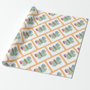 Minze-Schmetterlingspapier Geschenkpapier