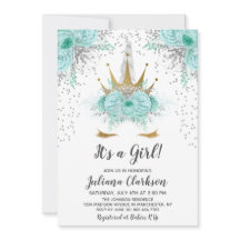 Minze, Silver & Gold Einhorn Princess Baby Dusche