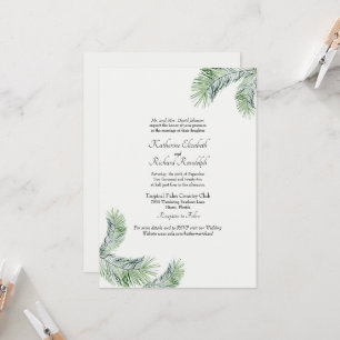Minze Tropische Palme Ein Ort Hochzeitswebsite Einladung