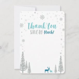 Minze, Türkis & Silber Winterwunderland Danke Mitteilungskarte