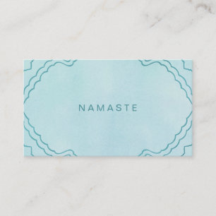 Minze und Aquamarine grüne Einfache Namaste Yoga L Visitenkarte