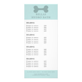 Minze und Aquamariner Hundeknochen Werbekarte