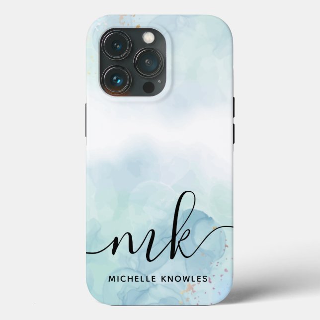 Minze und Blau Case-Mate iPhone Hülle (Rückseite)