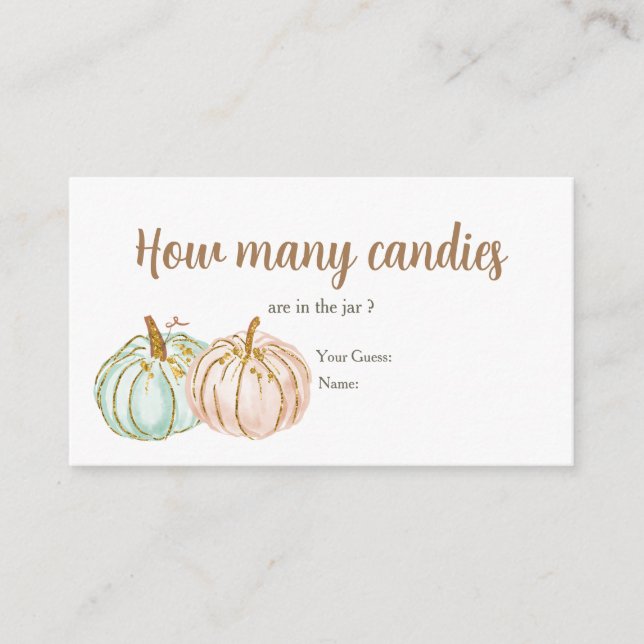 Minze und Peach Pumpkin Wie viele Kanadier Begleitkarte (Vorderseite)