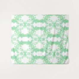 Minze und türkisfarbene ethnische Ornamente. Wandteppich