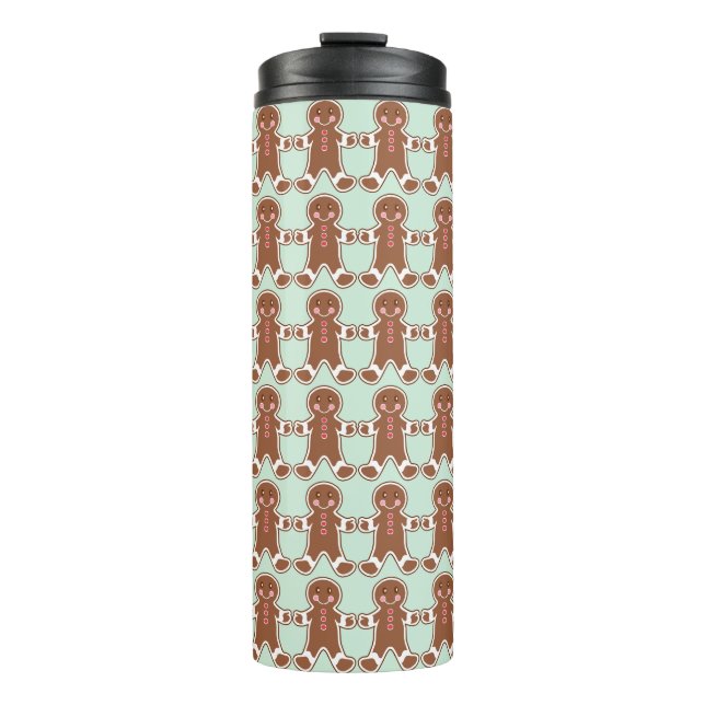 Minze Weihnachtsgingerbrot Kaffee Tumbler Thermosbecher (Vorderseite)