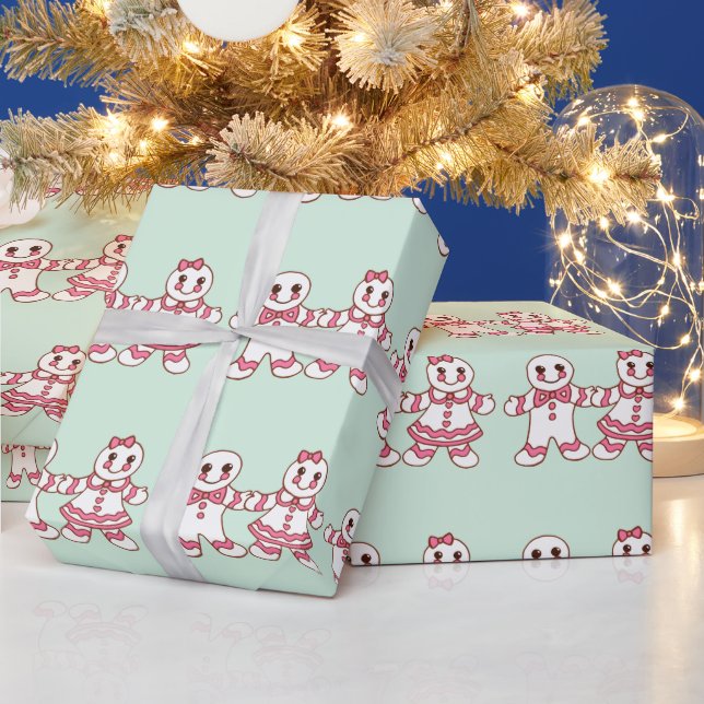 Minze Weihnachtskochtopf Geschenkpapier (Feiertage)
