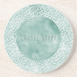 Minze, weißer Leopard Getränkeuntersetzer