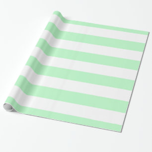 Minze, weißes Muster der XL-Streifen Geschenkpapier