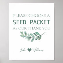 Minze Wildblume Saatgut Gastgeschenk Hochzeit Pack