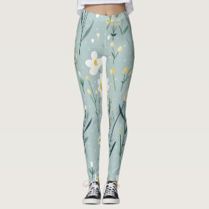 Minze Wildblumen Leggings