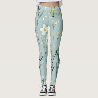 Minze Wildblumen Leggings