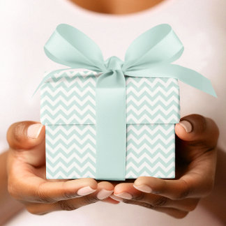 Minze & Zickzack Stripe Babydusche Geschenkpapier